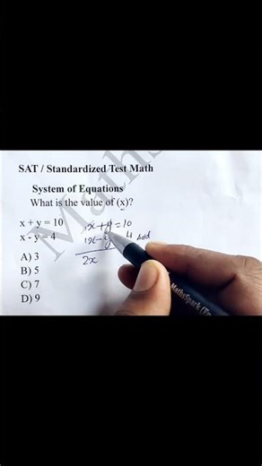 SAT Question | system of equation #maths #mathsspark #simplification #shorts