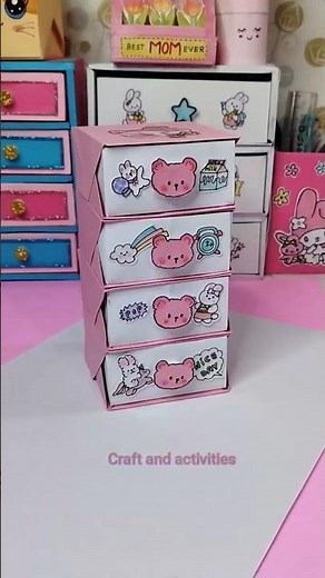 How To Make Paper Drawer | Mini Origami Storage Box | Paper Desk Organizer