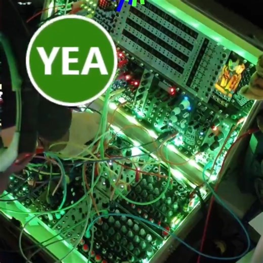 Getting weird with gnarly drones, breaks and bass this week! I'm using the @toadstool.tech ectocore to build and mangle a breakbeat, which I am then running through the @twohpmodular Slash, which I'm triggering and tweaking artisinally, by hand to give ratchets and repeats. I'm using the trigger out from Ectocore to trigger the @shakmatmod Battering Ram (AKA the best kick drum ever) For the bass rumble I'm using the @setonixsynth Skywave, which is being modulated by the @decapod_devices and @meg