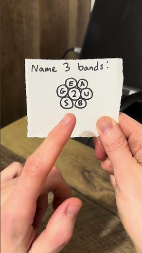 Name 3 Bands Game