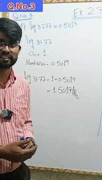 Class 9 Math| Chapter 2 Logarithms| Exercise 2.3 Question 3| Easy Solution| PCTB #9thmath #shortmath