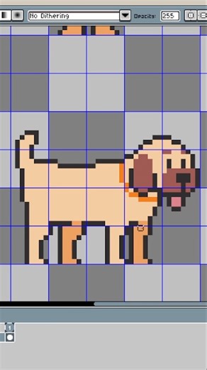 PIXEL ART Doggo - timelapse 🐶 #shorts