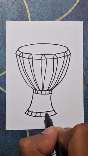 djembe drawing, jembe drawing, african drum drawing, music instrument drawing