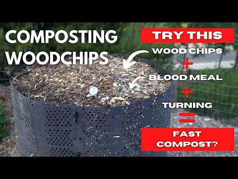 Compost Woodchips Quickly - TURNING + ADDED NITROGEN = FAST??