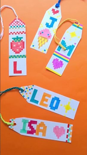 Bricolage Pixel Art | Fabriquer un marque-page personnalisé en pixel art | Activité créative enfants