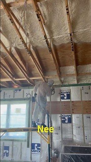 Spray Foam Insulation - R-21 Open Cell #insulation #sprayfoam #construction #shorts #satisfying