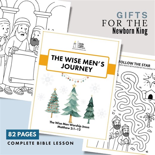 Matthew 2:1–12 Bible Lesson for Kids | 82-page Wise Men Printable Pack | Christmas & Epiphany Bible Activity Book - Etsy