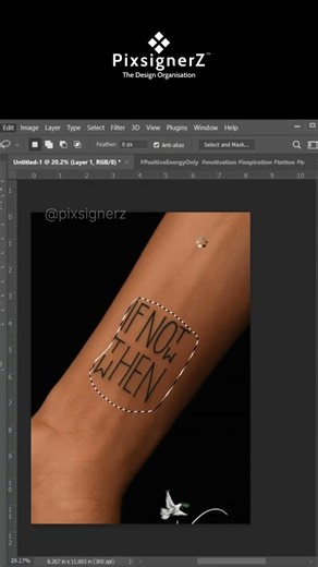 Remove Tattoo from Skin in Photoshop | Content-Aware Fill Tutorial (Easy Method) #pixsignerz