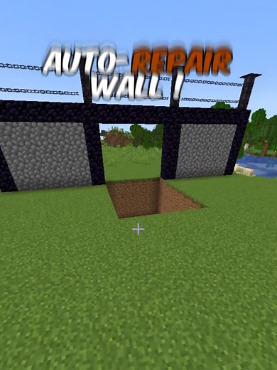 Minecraft Auto-Repair Wall 🧱 #minecraft #minecraftbuild #minecraftbuilding #minecrafttutorial