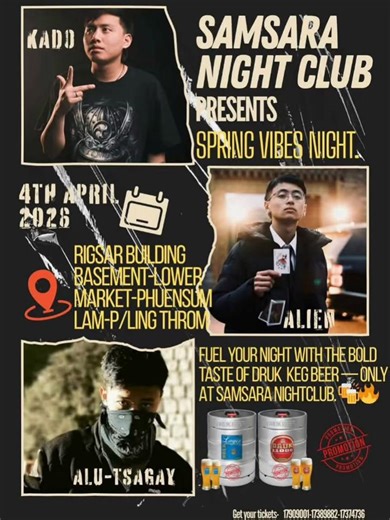 Tomorrow at @SAMSARA NIGHT CLUB do join us💅 and yea sorry for background noise 😘 #peldendrubialien #rebellionsbhutan