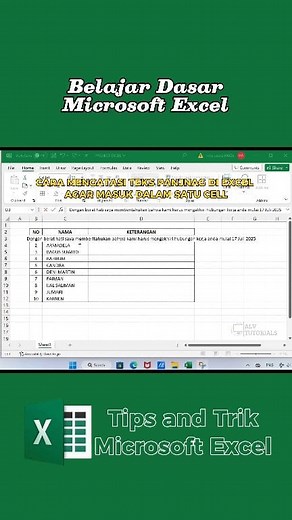 35K views · 458 reactions | “Teks di Excel Keluar dari Cell? Coba Trik Ini, Langsung Rapi!”  Lebih banyak tips seperti ini di halaman kami  @ALVTutorials #MicrosoftOffice #ExcelTips #Productivity #DataProtection #DataProtection #OfficeSkills #Officetutorial #msword #msexcel #LearnExcel #ExcelForBeginners #IndonesiaCreator #rumusexcel #shortcut #belajardasarkomputer #belajarkomputer #AlvTutorial | Sam Wail Alvaro | Facebook