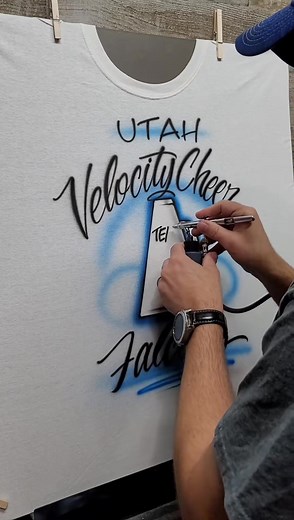 Airbrush cheer shirt #cheerleading #cheer #artist #airbrushname-004 #airbrush #calligraphy #cheermoms #fypシ | Gomás