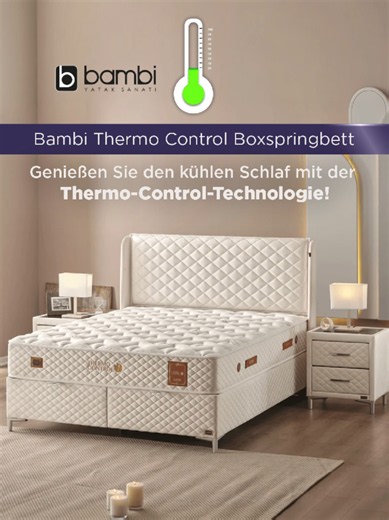 Genießen Sie den kühlen Schlaf mit der Thermo-Control-Technologie! Sichere dir diesen Monat mit dem Code WILLKOMMEN10 10% Rabatt. Erleben Sie perfekten Schlafkomfort dank des mehrschichtigen Aufbaus, integrierter Bettkästen und idealer Temperaturregulierung für zwei Personen. Statt 1.635,00 € jetzt für nur 1.420,00 €! 🛒 Jetzt bestellen und himmlischen Schlafkomfort nach Hause holen! #BambiBed #Boxspringbett #ThermoControl #Schlafkomfort