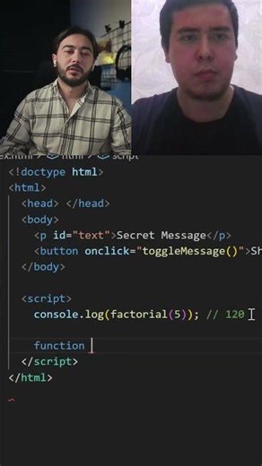 factorial function #coding #frontendinterview #javascript #jobinterview #technicalinterview