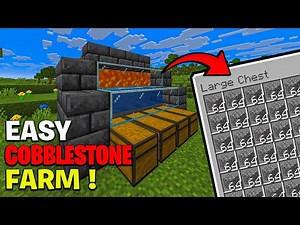 Minecraft: Easy Cobblestone Farm Anyone Can Build !