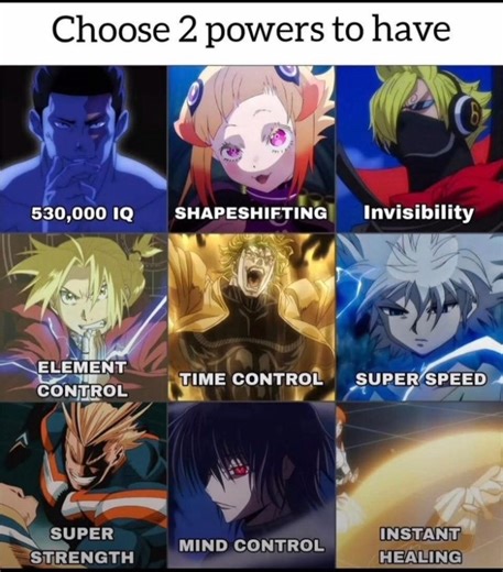 Choose 2 powers and the comments 🫠🤩