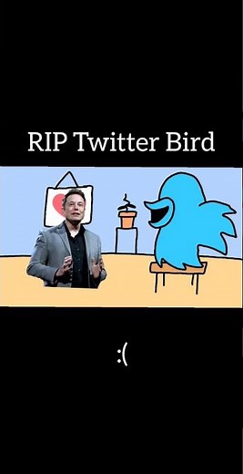 RIP Twitter Bird #animation #shorts #twitter #cartoon