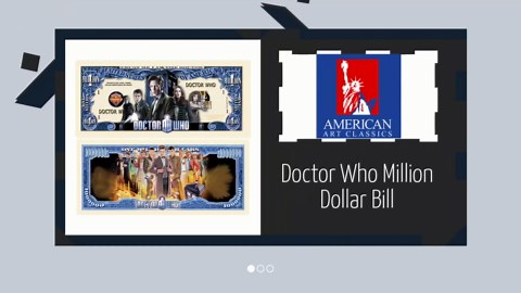 American Art Classics Pack of 100 - Limited Edition Doctor Who Collectible Million Dollar Bill - Great Party Favor Tardis