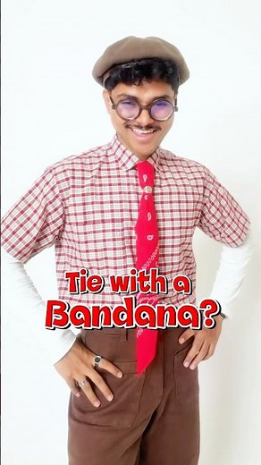 How to make a Tie with a Bandana #bandanahacks #tie