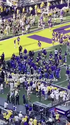 WATCH: LSU football-Florida pregame scuffle