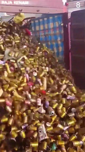 Quick way to move a stack of cans using tools #shorts