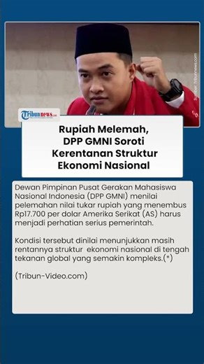 Rupiah Melemah terhadap Dolar AS, DPP GMNI Kritik Ketahanan Ekonomi Nasional
