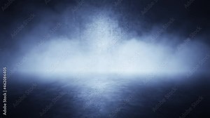 Product Showcase Spotlight cement floor Background with Realistic dry ice smoke clouds fog overlay perfect for compositing into your shots. 3D Animations