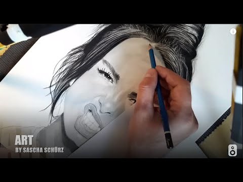 How to Draw Addison Rae | Tik Tok Star easy - Full Process Start to Finish