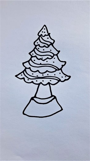 how to draw a christmas step by step #art #drawing