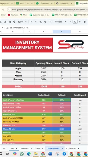 Automated Inventory Management System in Google Sheets