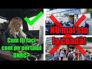 Cum îți faci cont pe portalul ONRC? Tutorial 2023