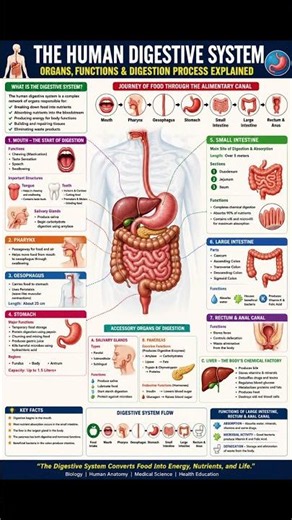 Digestive System Anatomy | 3D Visuals #science #biology