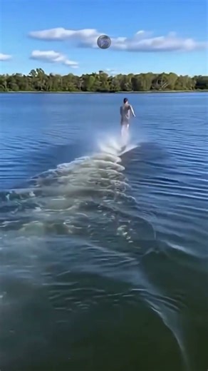 This guy actually found a way to run on water #water #running #miracle #fun