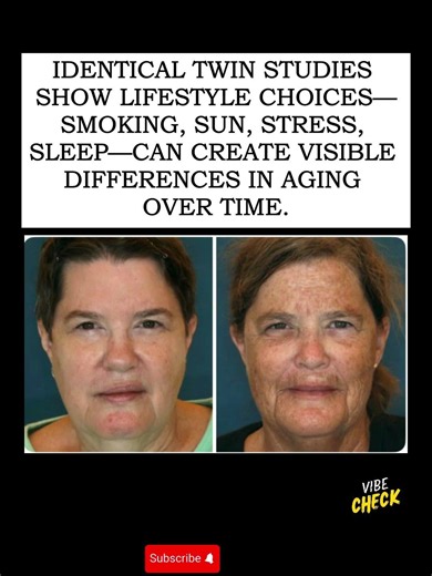 🧬👯‍♀️🕰️ How Lifestyle Choices Create Visible Differences in Identical Twins #shorts #aging