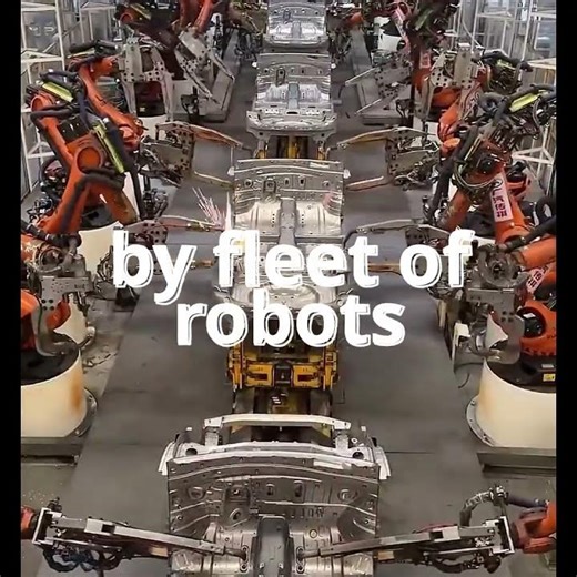 This machine builds cars faster than humans. #ai #pythonessperspective #robotanimals