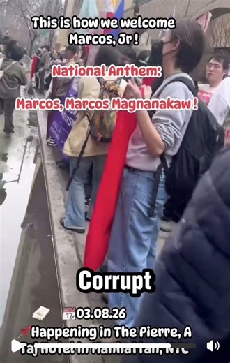 News Blackout by Philippine Press as BBM was heckled by Filipinos outside his Hotel in New York City