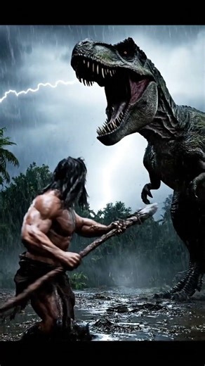 the battle with the tyrannosaurus rex
