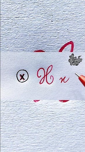 ‎How to write stylish in calligraphy | X Alphabet | Cursive handwriting style