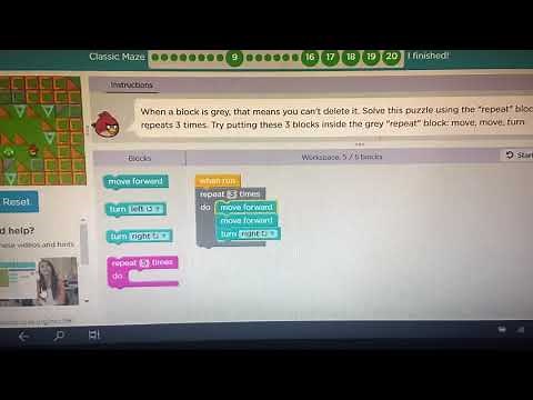 Code.org Classic Maze Puzzle 9