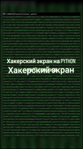 Как создать хакерский экран на Python