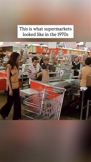 The History Source on Instagram: "By the mid 1970s, supermarkets began to flourish, marking a significant shift towards large-scale grocery retailing. The era saw the rise of prominent chains like Safeway and Kroger, which expanded rapidly by offering a wide selection of products under one roof, enhanced by advanced supply chains and marketing strategies. This expansion of supermarkets ran parallel to the growth of retail like shopping malls and big-box stores, transforming the landscape of cons