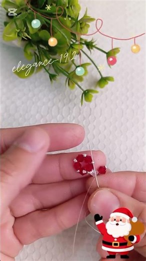 #4mm Bicone Beads Earrings🎅