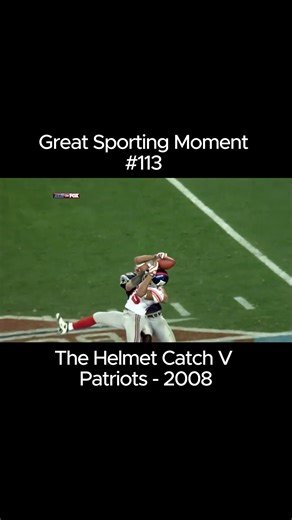 @greatsportingmoments | Giants V Patriots - 2008 David Tyree makes insane helmet catch in the final minutes of Super Bowl XLII 🤯Joe Buck with the worst Super... | Instagram