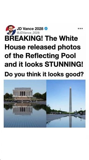 White House Reveals Stunning Reflecting Pool Photos 🇺🇸 | America Reacts!