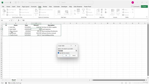 17. Power Query Editor Exercise 1