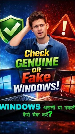 How to Check Windows Genuine or Fake 😱| Simple windows Trick🔍Windows Asli Yaa Naakli?🔥#tech #windows