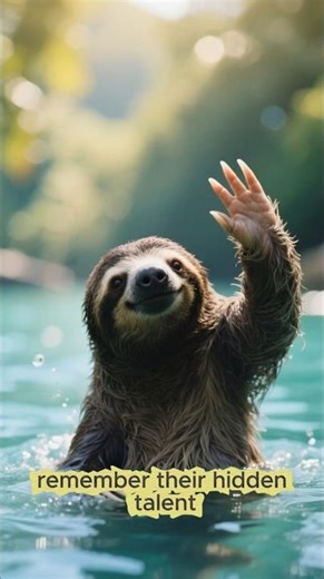 Sloths Can’t Walk… But They Can SWIM! #weirdfacts #facts #shortvideo