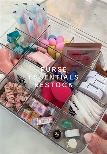 Let’s restock my mini purse essentials! 🤩💕 What would you add?? ##minis#purseessentials#restock#asmr#organized