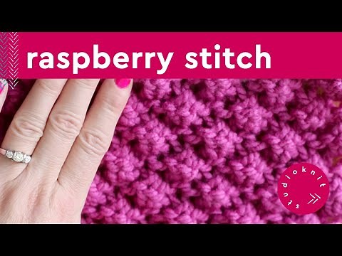 Raspberry Stitch Bobble Knitting Pattern (4 Row Repeat)