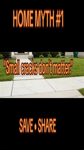 Most concrete problems don’t start big — they start ignored. Small cracks in walkways and paths let water in. Freeze, heat, and movement do the rest. This is how “nothing” turns into a repair. Share this with a homeowner who should see it. Share this with a homeowner #HomeMyths #HomeMaintenance #ConcreteCare #HomeTok #TheHomeSuper